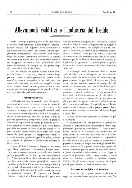 Rivista del freddo periodico mensile illustrato tecnico, scientifico, economico, commerciale