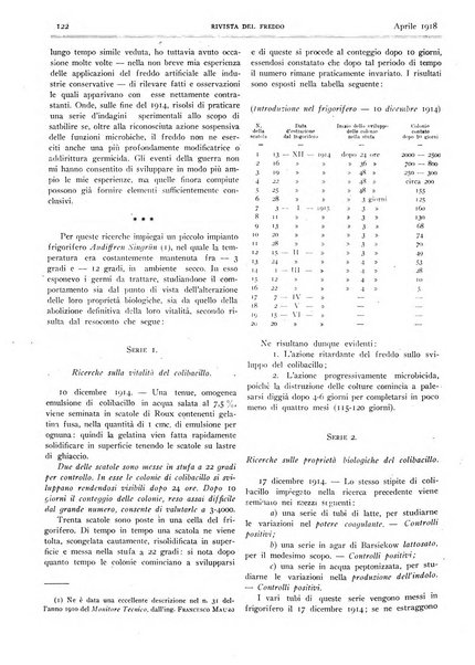 Rivista del freddo periodico mensile illustrato tecnico, scientifico, economico, commerciale