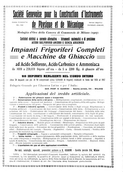 Rivista del freddo periodico mensile illustrato tecnico, scientifico, economico, commerciale