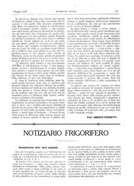 Rivista del freddo periodico mensile illustrato tecnico, scientifico, economico, commerciale