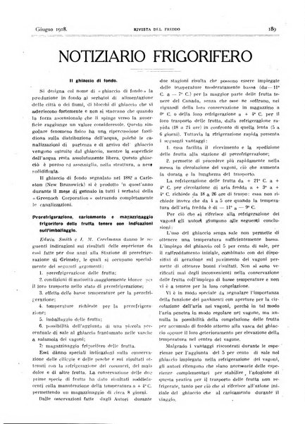 Rivista del freddo periodico mensile illustrato tecnico, scientifico, economico, commerciale