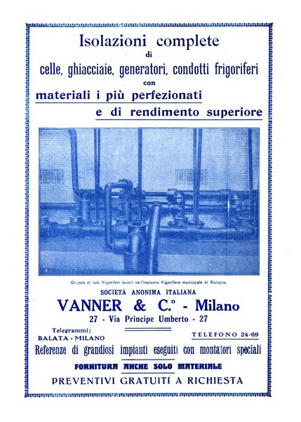 Rivista del freddo periodico mensile illustrato tecnico, scientifico, economico, commerciale