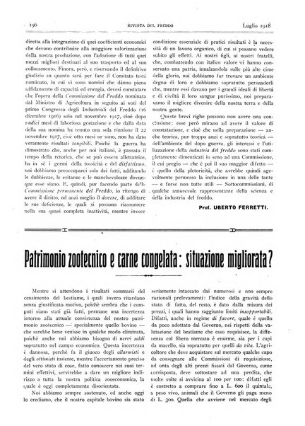 Rivista del freddo periodico mensile illustrato tecnico, scientifico, economico, commerciale