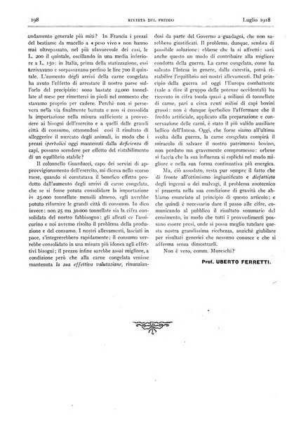 Rivista del freddo periodico mensile illustrato tecnico, scientifico, economico, commerciale