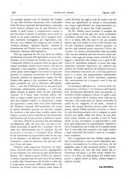 Rivista del freddo periodico mensile illustrato tecnico, scientifico, economico, commerciale