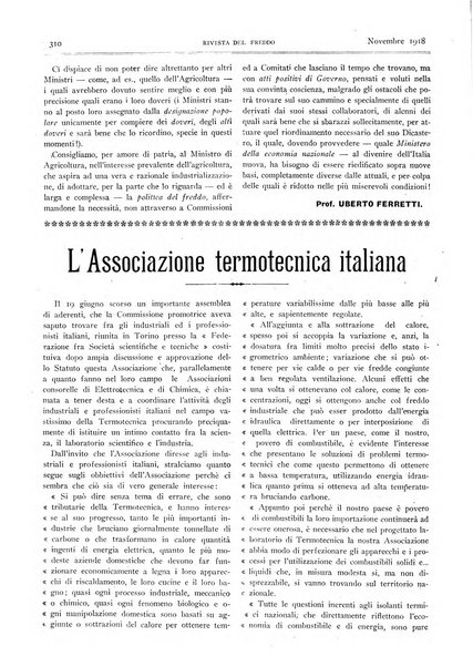 Rivista del freddo periodico mensile illustrato tecnico, scientifico, economico, commerciale