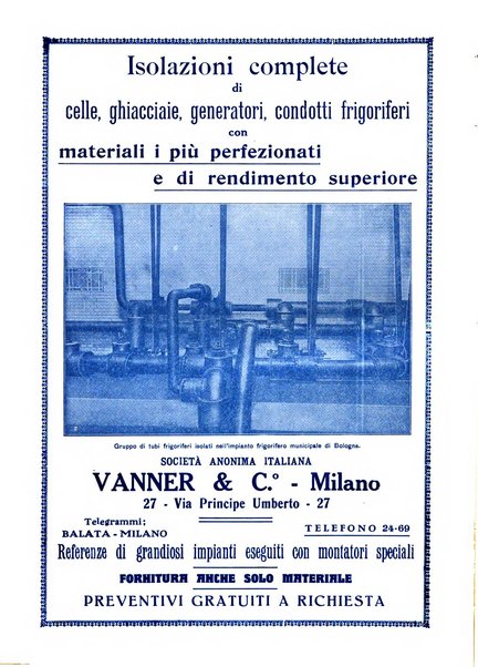 Rivista del freddo periodico mensile illustrato tecnico, scientifico, economico, commerciale