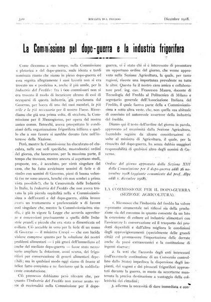 Rivista del freddo periodico mensile illustrato tecnico, scientifico, economico, commerciale