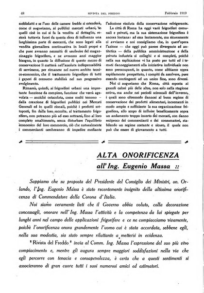 Rivista del freddo periodico mensile illustrato tecnico, scientifico, economico, commerciale