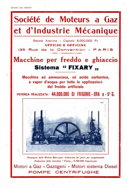 Rivista del freddo periodico mensile illustrato tecnico, scientifico, economico, commerciale