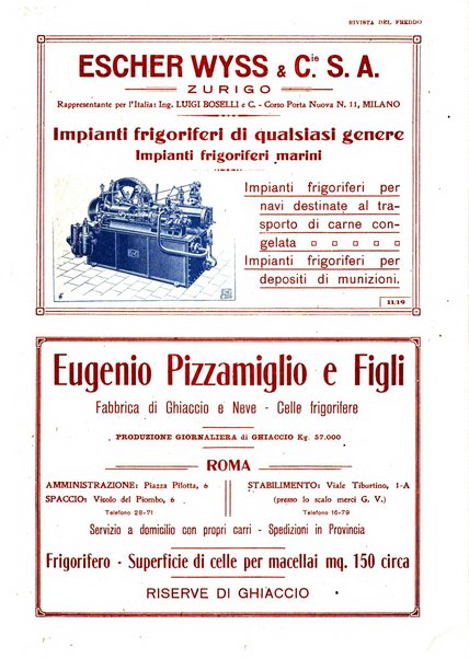 Rivista del freddo periodico mensile illustrato tecnico, scientifico, economico, commerciale