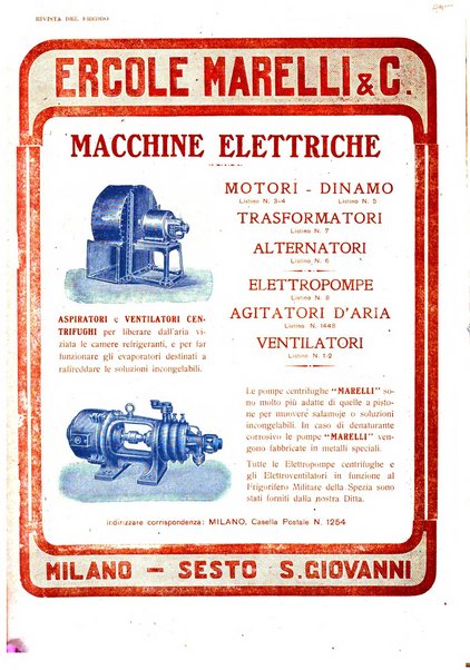 Rivista del freddo periodico mensile illustrato tecnico, scientifico, economico, commerciale