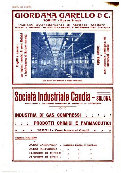 Rivista del freddo periodico mensile illustrato tecnico, scientifico, economico, commerciale