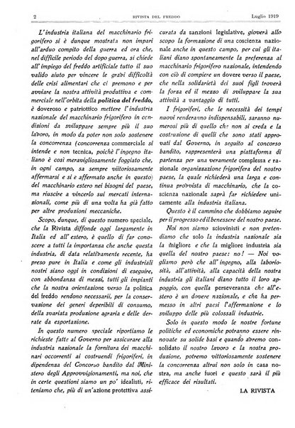 Rivista del freddo periodico mensile illustrato tecnico, scientifico, economico, commerciale