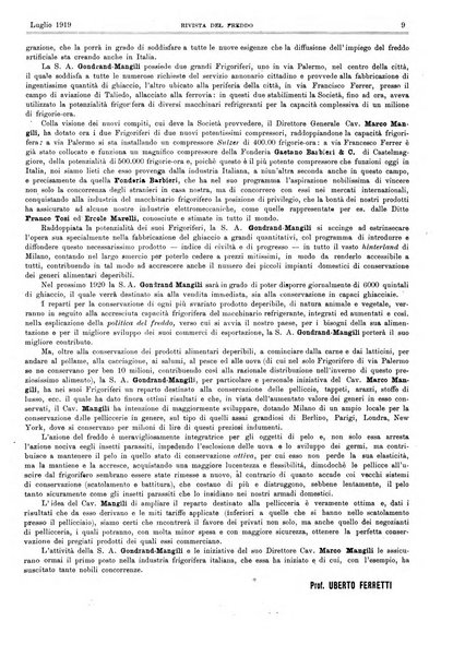 Rivista del freddo periodico mensile illustrato tecnico, scientifico, economico, commerciale