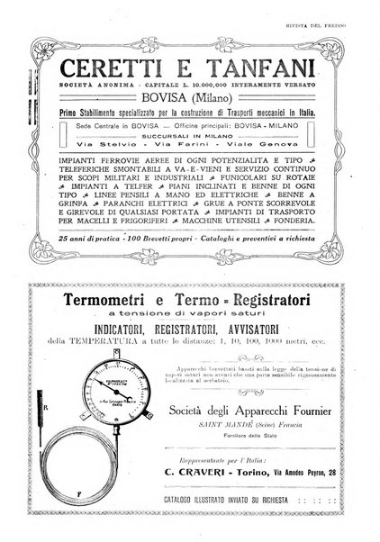 Rivista del freddo periodico mensile illustrato tecnico, scientifico, economico, commerciale