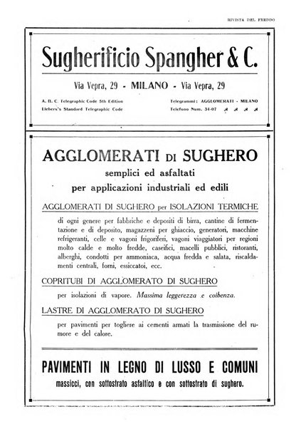 Rivista del freddo periodico mensile illustrato tecnico, scientifico, economico, commerciale