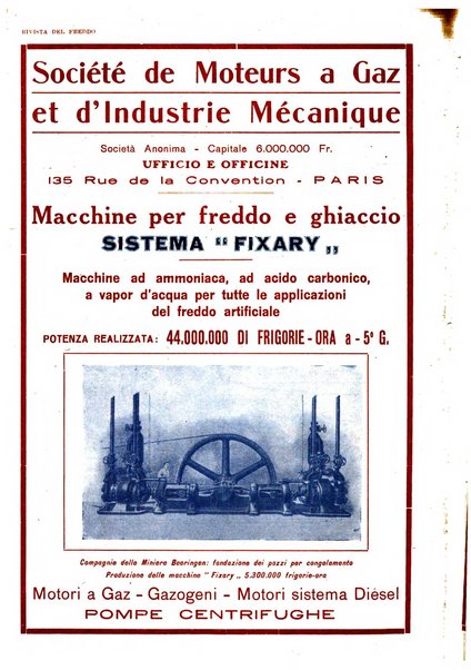 Rivista del freddo periodico mensile illustrato tecnico, scientifico, economico, commerciale