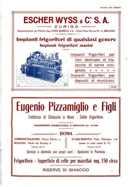 Rivista del freddo periodico mensile illustrato tecnico, scientifico, economico, commerciale