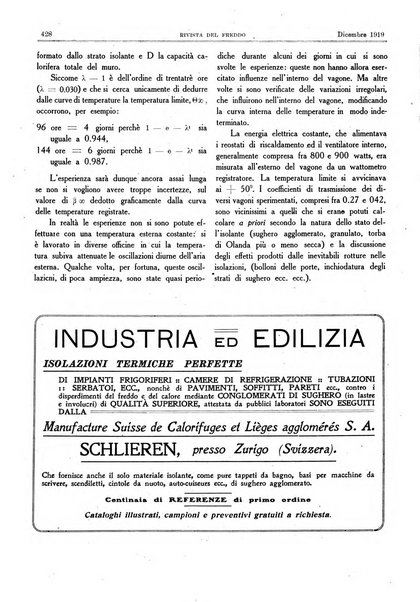 Rivista del freddo periodico mensile illustrato tecnico, scientifico, economico, commerciale