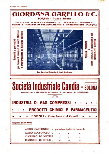 Rivista del freddo periodico mensile illustrato tecnico, scientifico, economico, commerciale