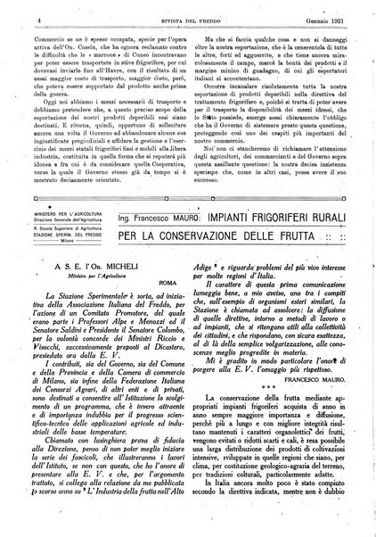 Rivista del freddo periodico mensile illustrato tecnico, scientifico, economico, commerciale