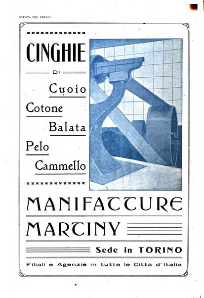 Rivista del freddo periodico mensile illustrato tecnico, scientifico, economico, commerciale