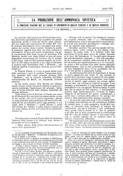 Rivista del freddo periodico mensile illustrato tecnico, scientifico, economico, commerciale