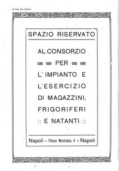 Rivista del freddo periodico mensile illustrato tecnico, scientifico, economico, commerciale