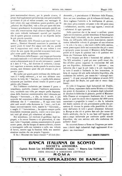 Rivista del freddo periodico mensile illustrato tecnico, scientifico, economico, commerciale