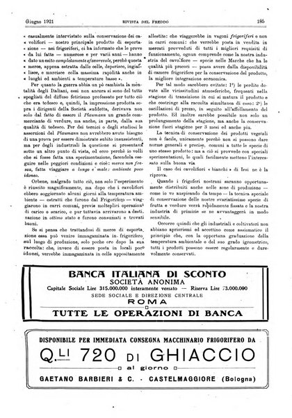 Rivista del freddo periodico mensile illustrato tecnico, scientifico, economico, commerciale