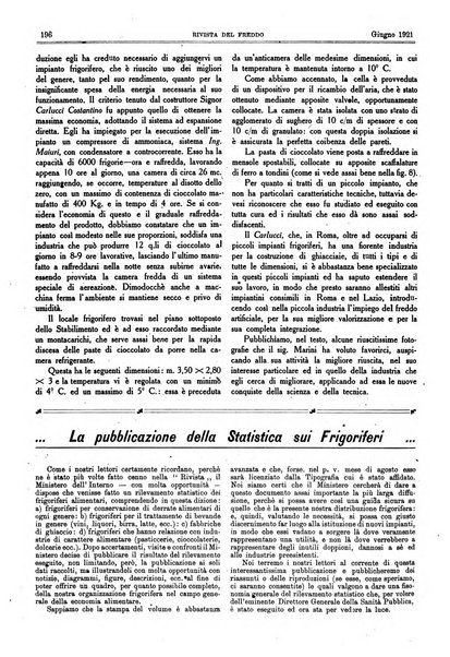 Rivista del freddo periodico mensile illustrato tecnico, scientifico, economico, commerciale