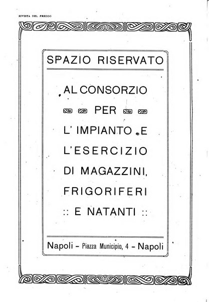 Rivista del freddo periodico mensile illustrato tecnico, scientifico, economico, commerciale