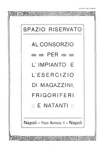 Rivista del freddo periodico mensile illustrato tecnico, scientifico, economico, commerciale