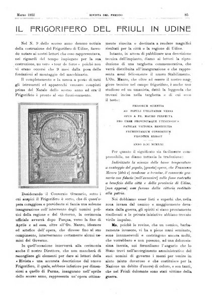 Rivista del freddo periodico mensile illustrato tecnico, scientifico, economico, commerciale