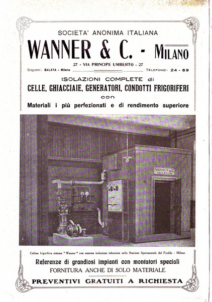 Rivista del freddo periodico mensile illustrato tecnico, scientifico, economico, commerciale