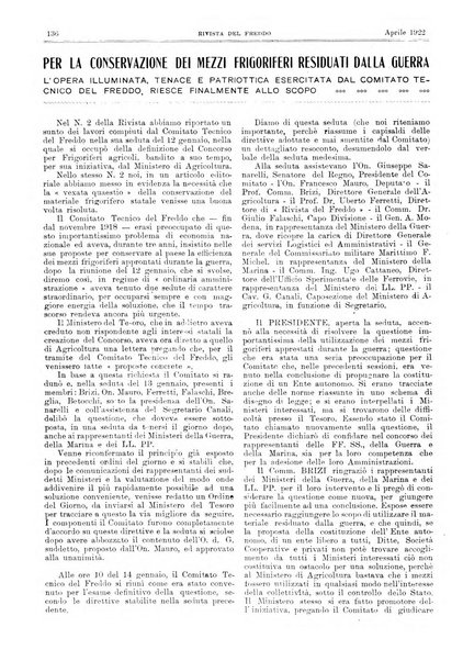 Rivista del freddo periodico mensile illustrato tecnico, scientifico, economico, commerciale