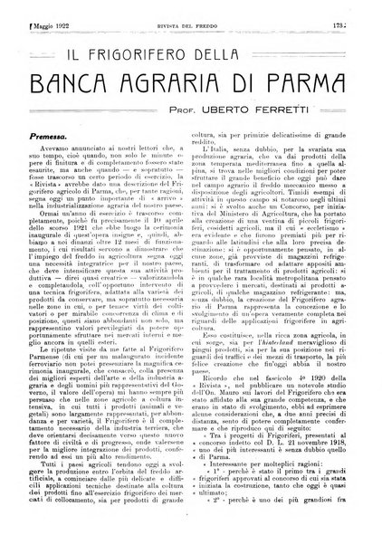 Rivista del freddo periodico mensile illustrato tecnico, scientifico, economico, commerciale