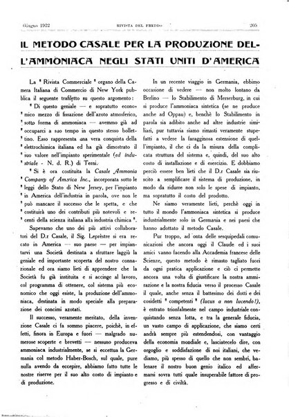 Rivista del freddo periodico mensile illustrato tecnico, scientifico, economico, commerciale