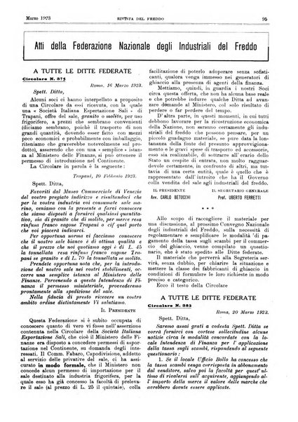 Rivista del freddo periodico mensile illustrato tecnico, scientifico, economico, commerciale