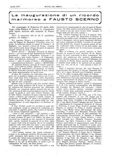 Rivista del freddo periodico mensile illustrato tecnico, scientifico, economico, commerciale