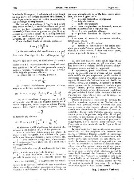 Rivista del freddo periodico mensile illustrato tecnico, scientifico, economico, commerciale