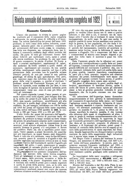 Rivista del freddo periodico mensile illustrato tecnico, scientifico, economico, commerciale