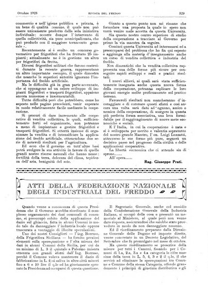 Rivista del freddo periodico mensile illustrato tecnico, scientifico, economico, commerciale