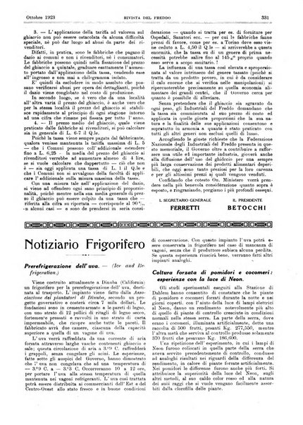 Rivista del freddo periodico mensile illustrato tecnico, scientifico, economico, commerciale