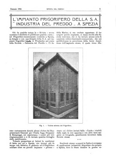 Rivista del freddo periodico mensile illustrato tecnico, scientifico, economico, commerciale