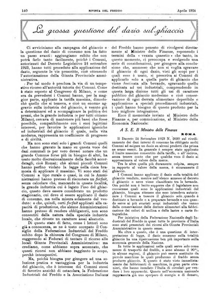 Rivista del freddo periodico mensile illustrato tecnico, scientifico, economico, commerciale