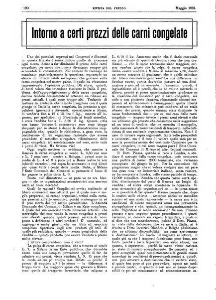 Rivista del freddo periodico mensile illustrato tecnico, scientifico, economico, commerciale