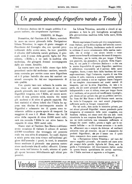 Rivista del freddo periodico mensile illustrato tecnico, scientifico, economico, commerciale