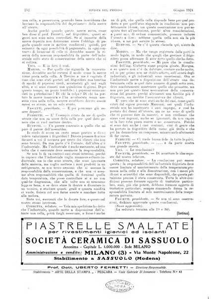 Rivista del freddo periodico mensile illustrato tecnico, scientifico, economico, commerciale